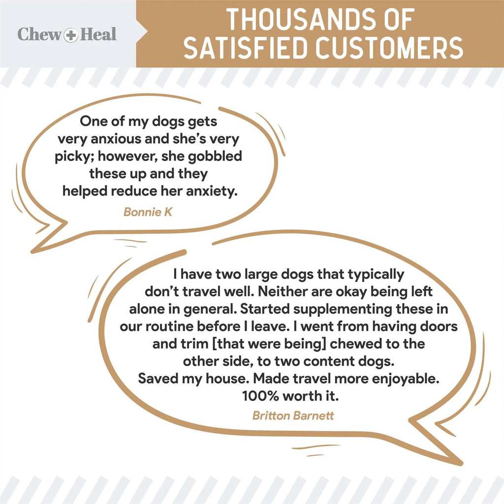 Dog Calming Treats, 30 Anxiety Relief Soft Chews for Dogs - Peanut Butter Flavor
