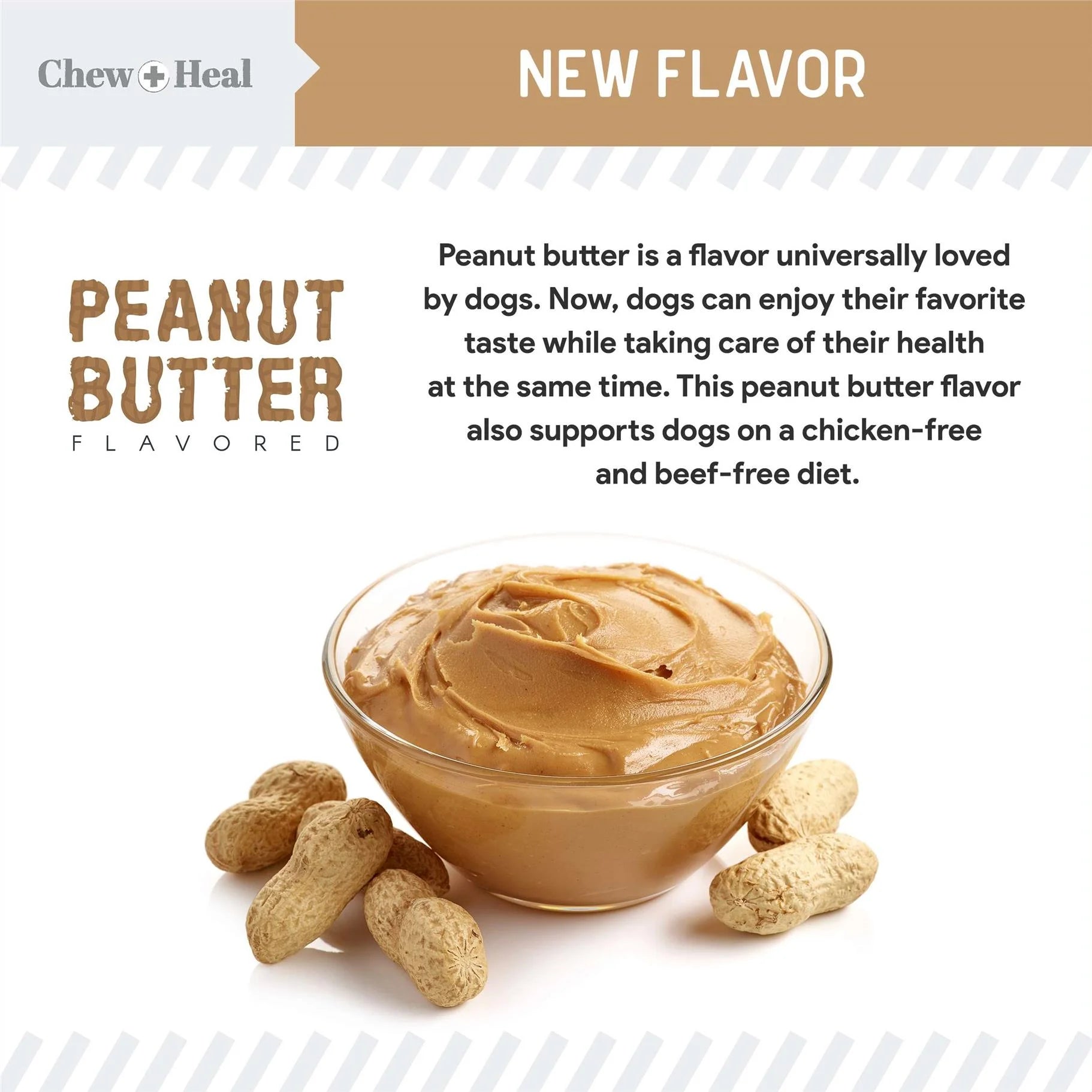 Dog Calming Treats, 30 Anxiety Relief Soft Chews for Dogs - Peanut Butter Flavor