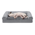 Plush & Suede Full Support Orthopedic Sofa Pet Bed for Dogs & Cats - Gray, Medium